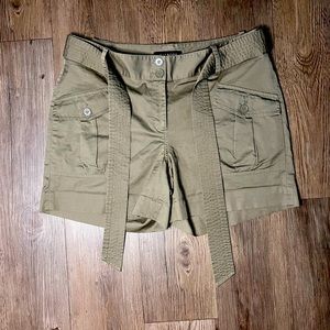 SOLD | TALBOTS | OLIVE BELTED SHORTS